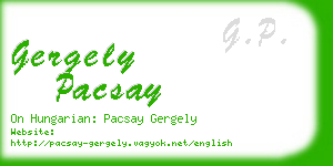 gergely pacsay business card